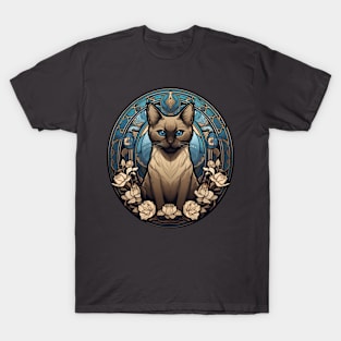 Siamese Cat Art Nouveau T-Shirt